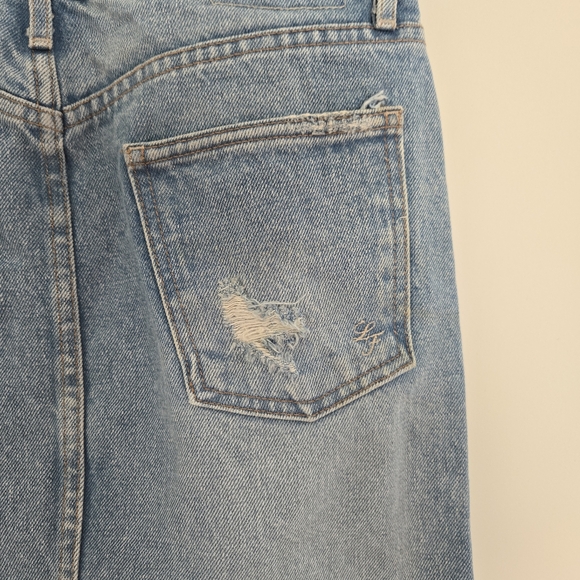 Lovers and Friends Distressed Denim Mini Skirt - Picture 9 of 9